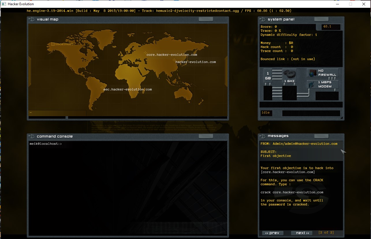 L&rsquo;interface du jeu