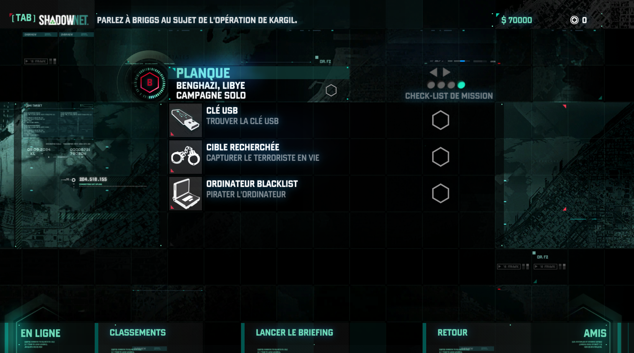 Objectifs de mission dans Splinter Cell: Blacklist